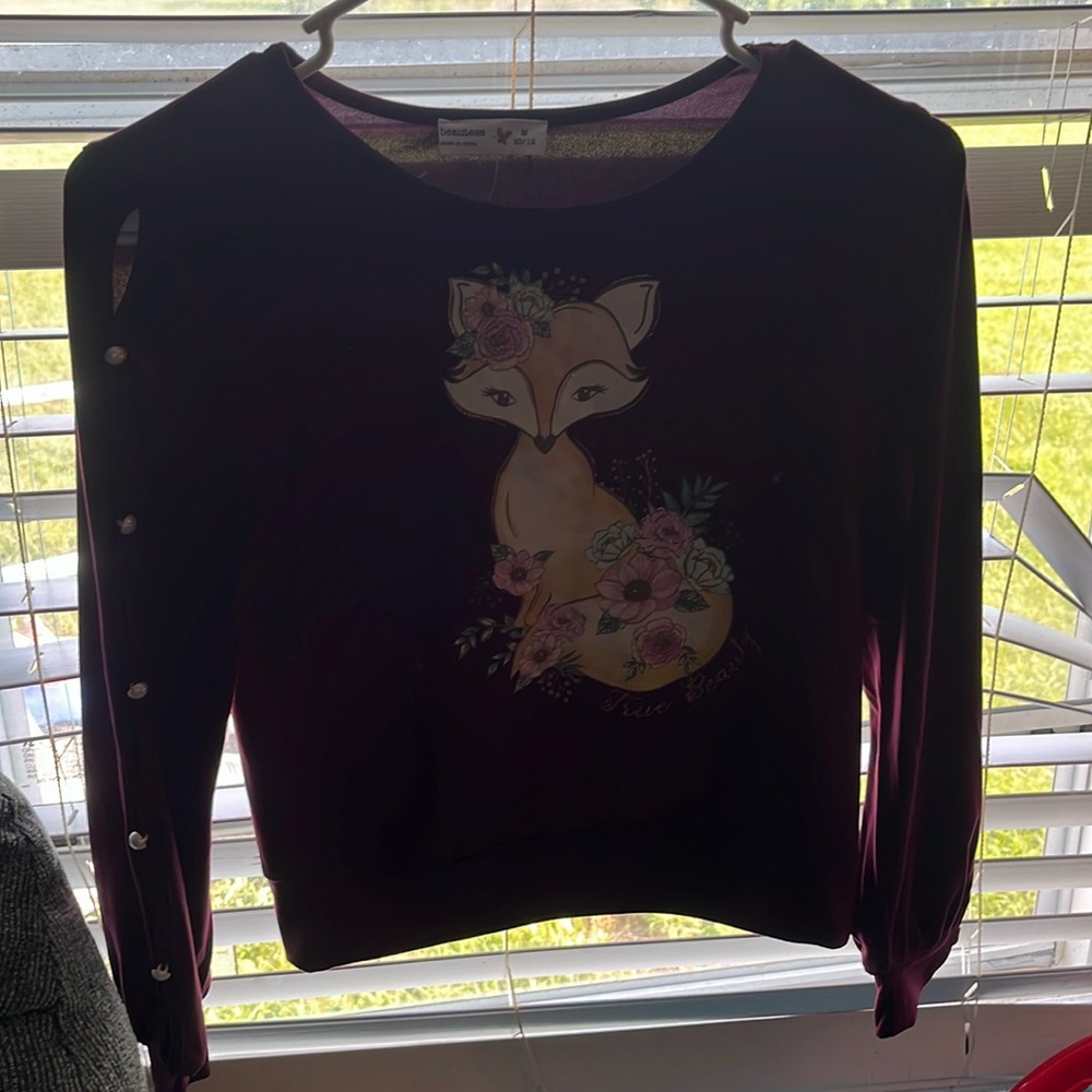 a wolf cozy winter long sleeve sweater